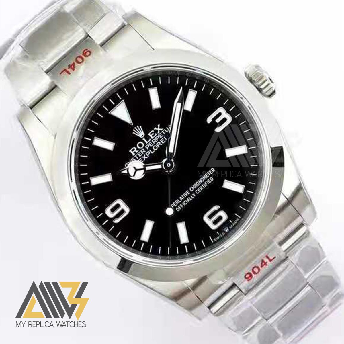 Explorer I 124270 36mm Stainless Steel EWF 1:1 Best Edition Black Dial on Oyster Bracelet A.3230